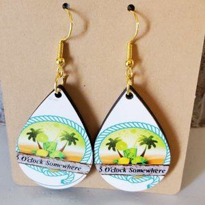 5 O'Clock Somewhere Teardrop Earrings